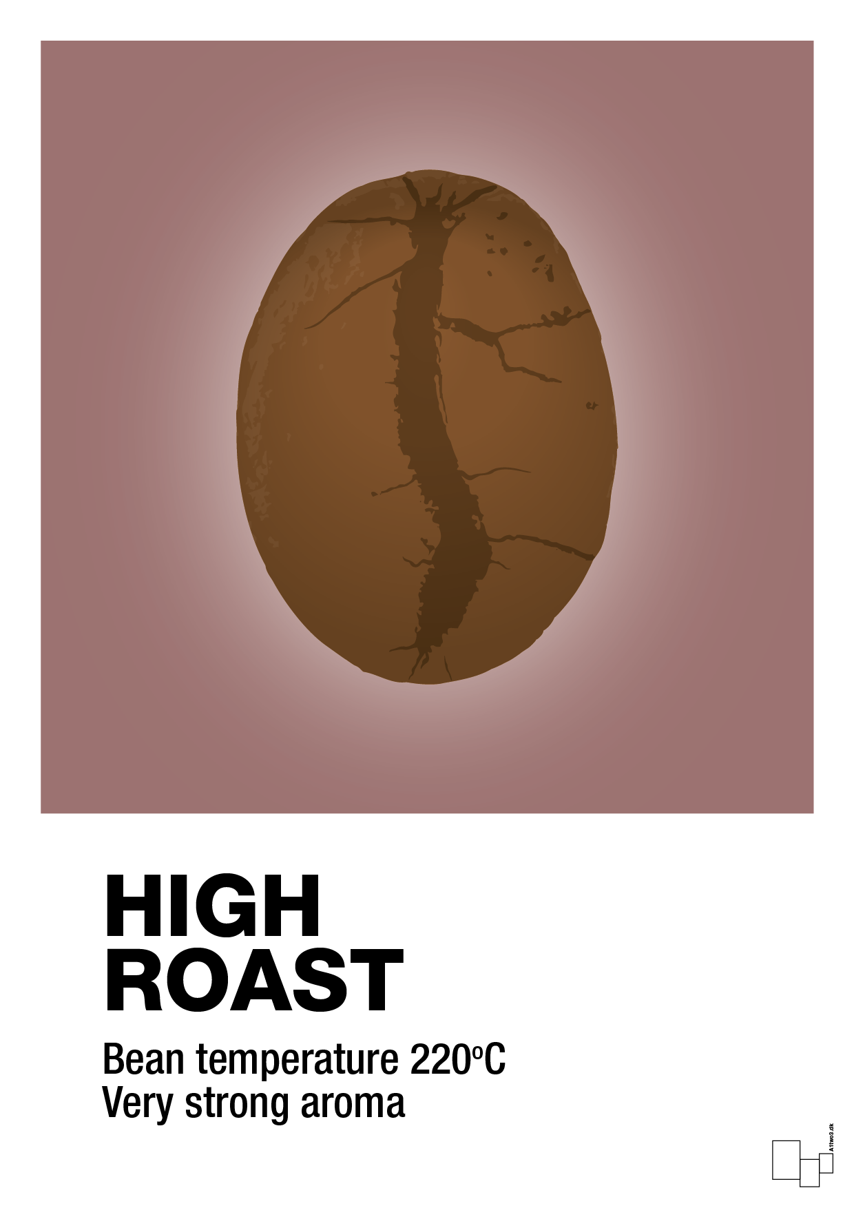 high roast - Plakat med Mad & Drikke i Plum