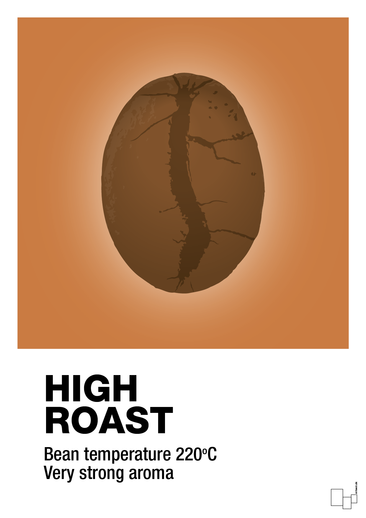 high roast - Plakat med Mad & Drikke i Rumba Orange