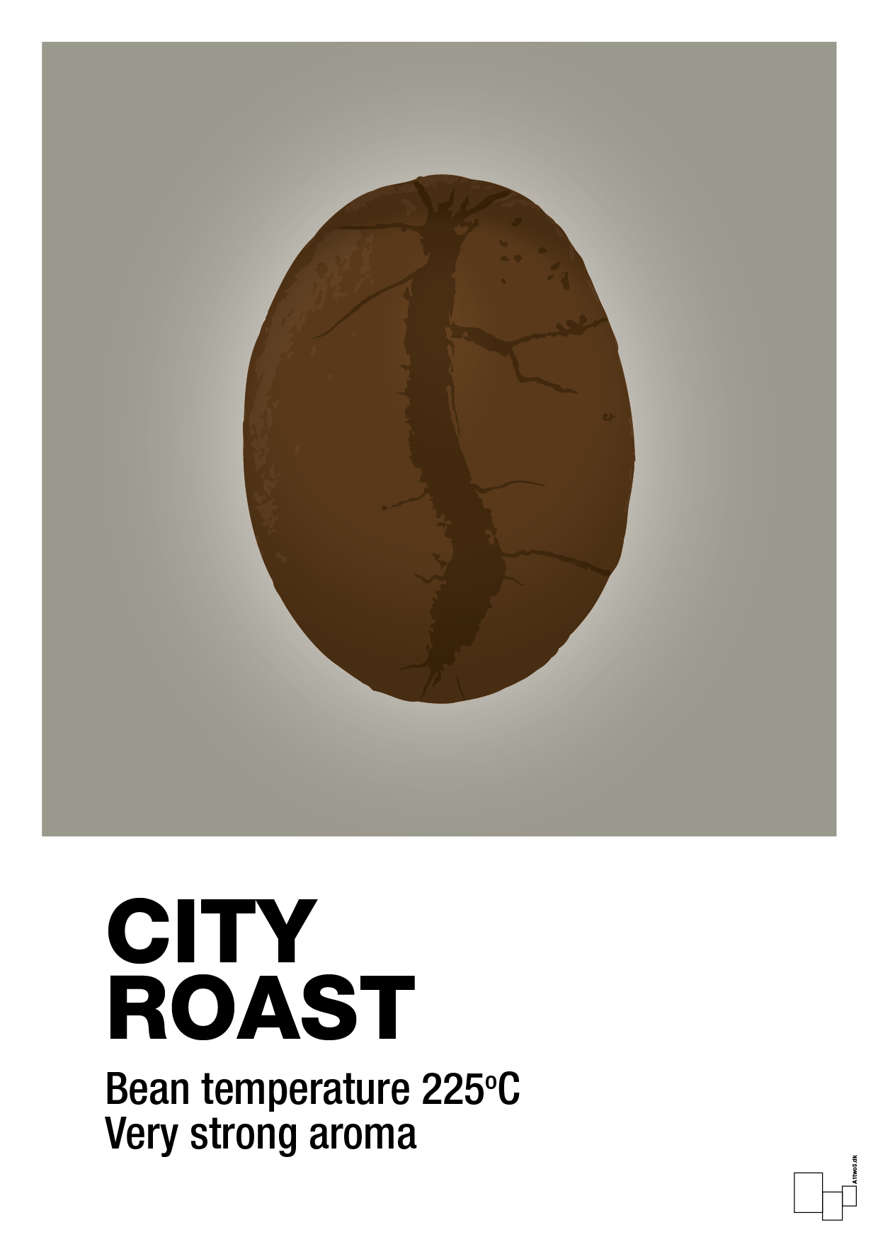 city roast - Plakat med Mad & Drikke i Battleship Gray