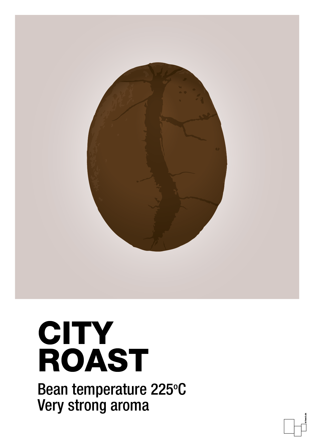 city roast - Plakat med Mad & Drikke i Broken Beige
