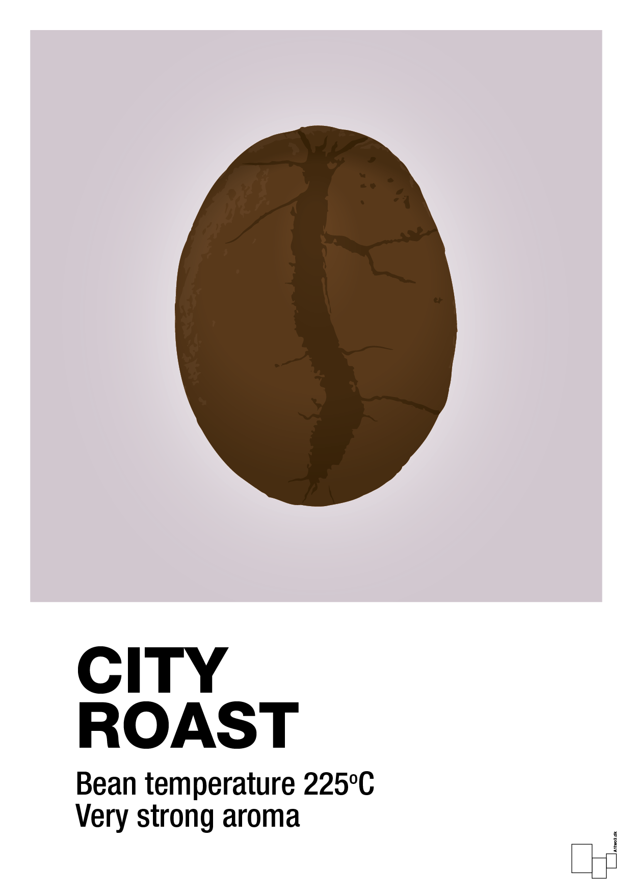 city roast - Plakat med Mad & Drikke i Dusty Lilac