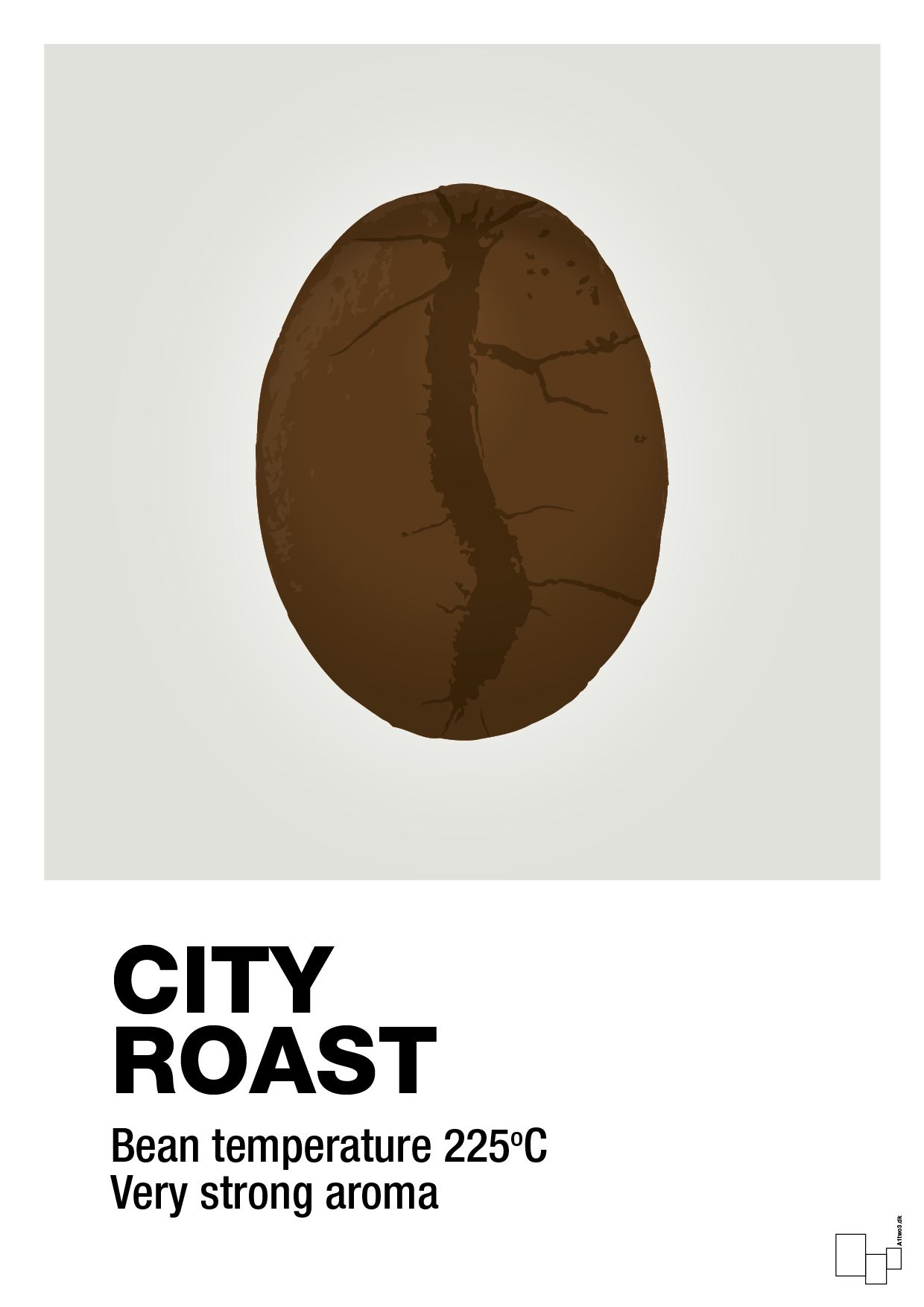 city roast - Plakat med Mad & Drikke i Painters White