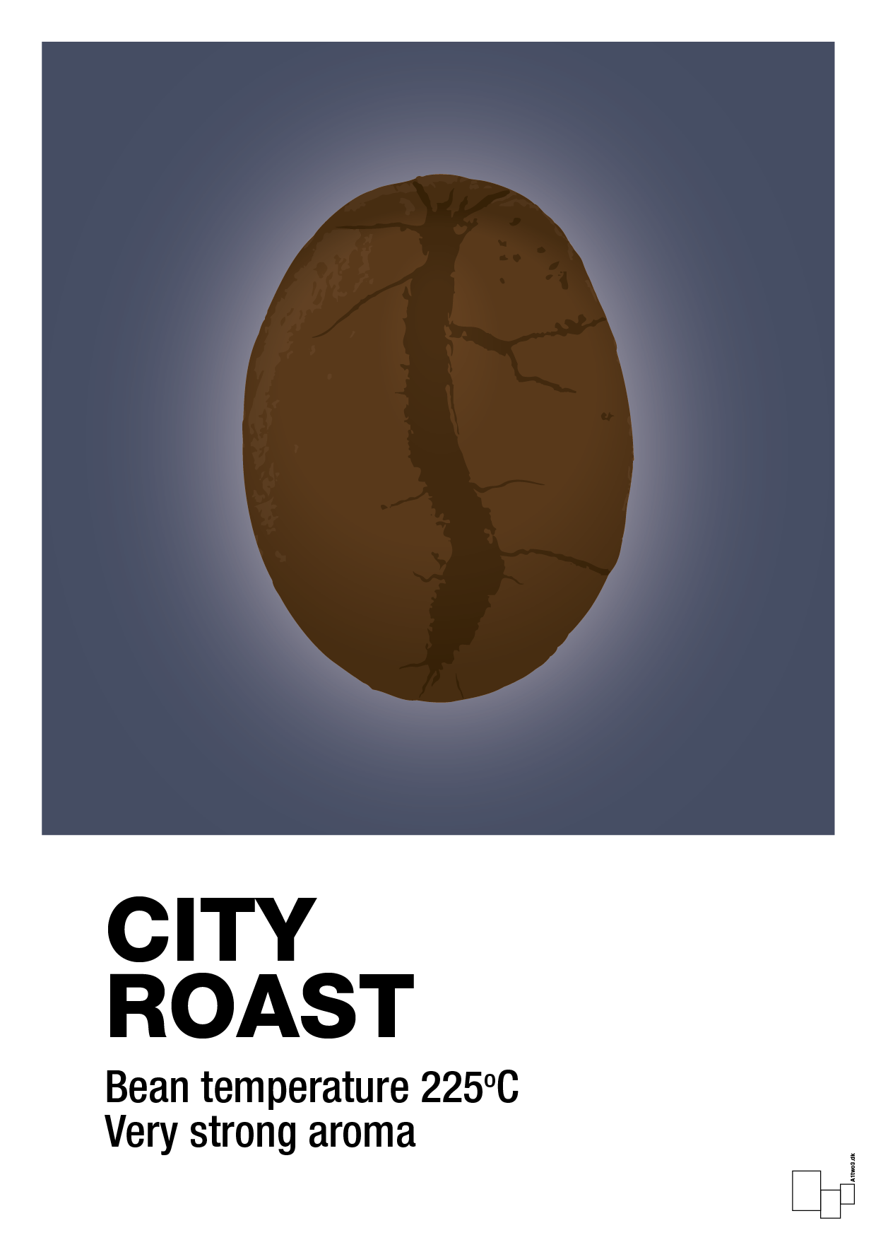 city roast - Plakat med Mad & Drikke i Petrol