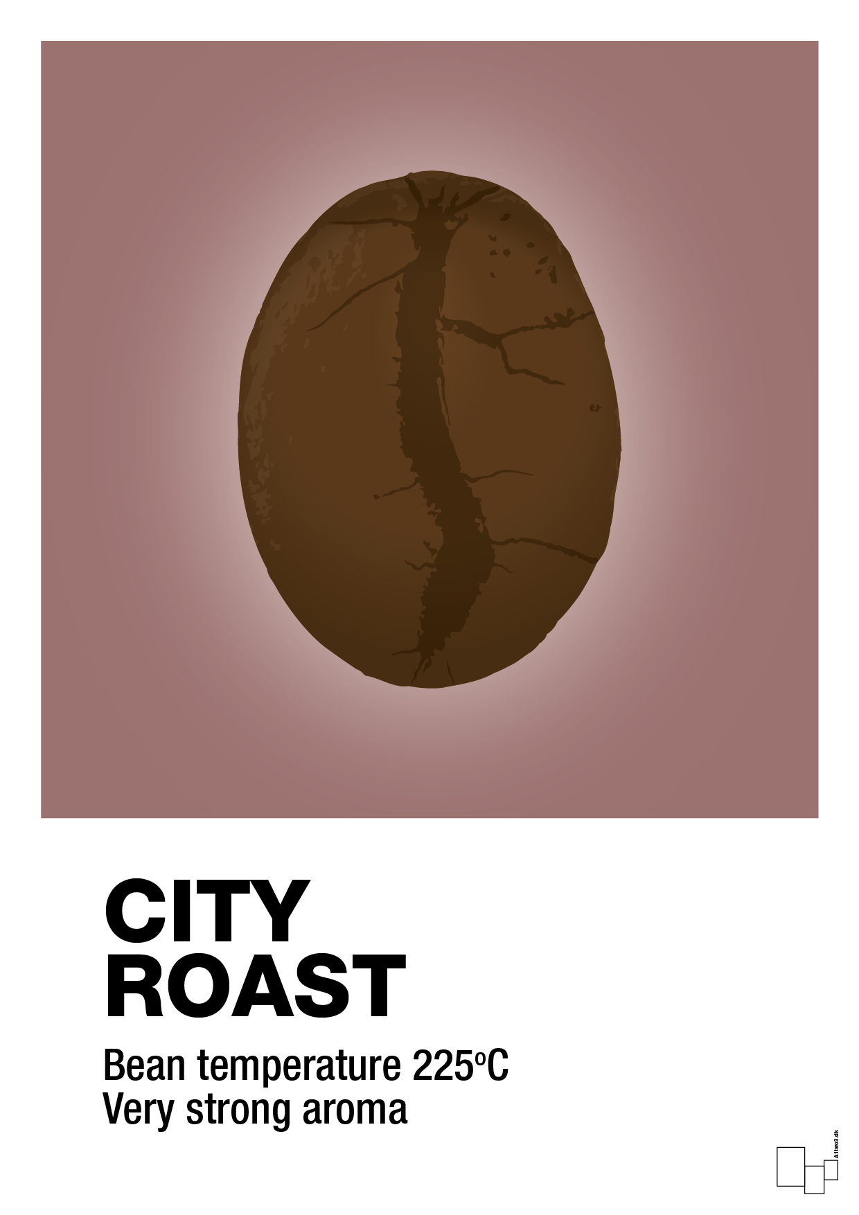 city roast - Plakat med Mad & Drikke i Plum
