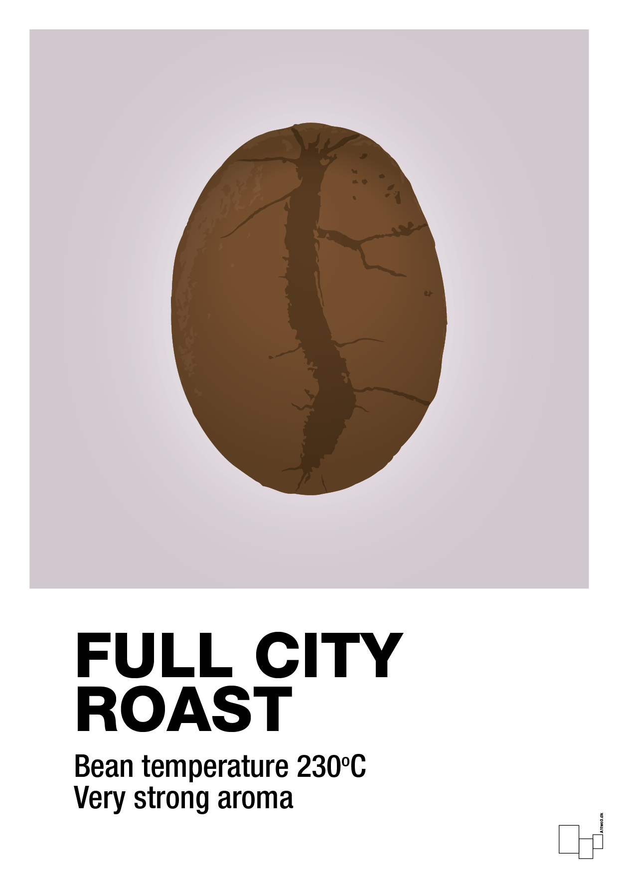 full city roast - Plakat med Mad & Drikke i Dusty Lilac