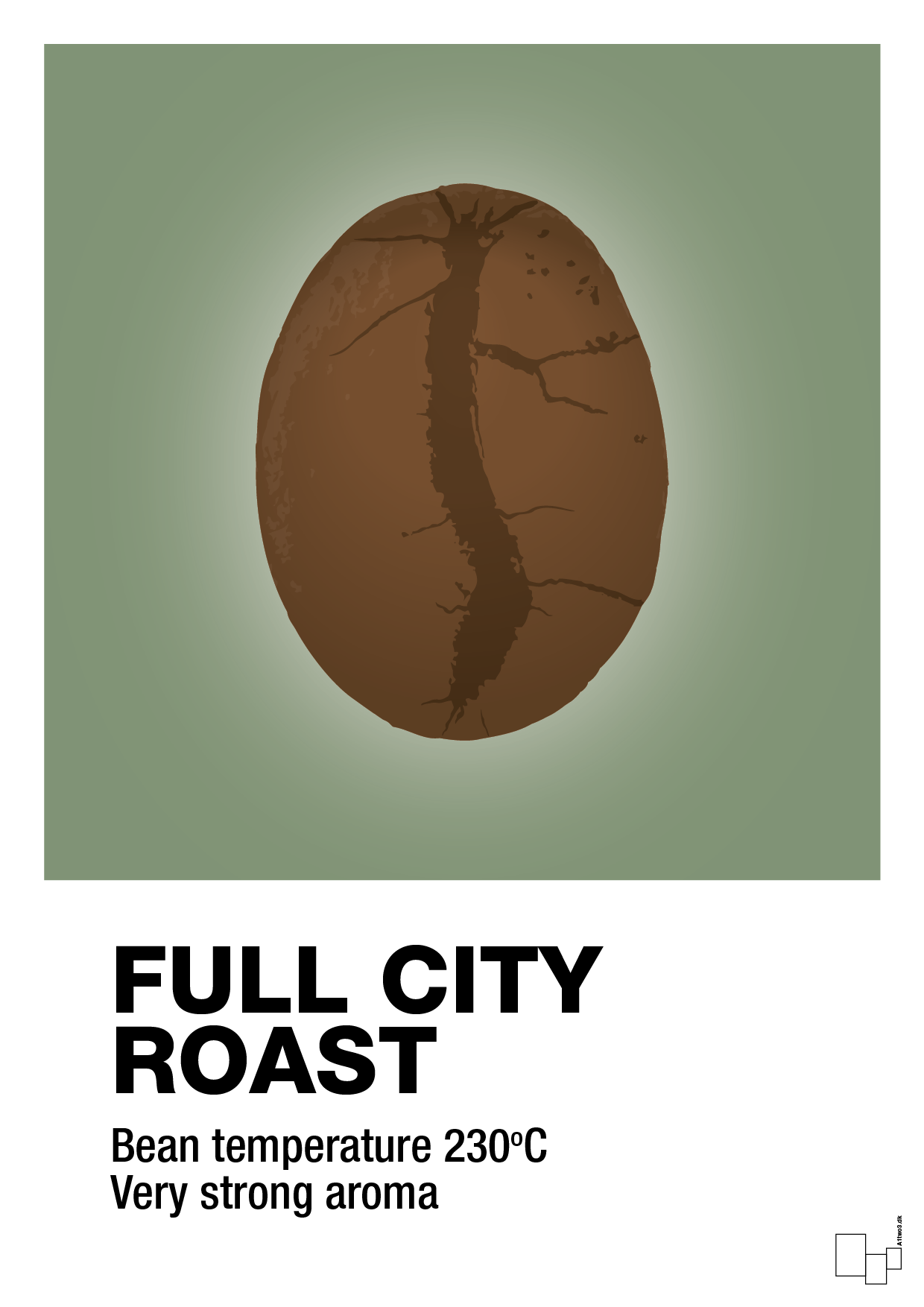 full city roast - Plakat med Mad & Drikke i Jade