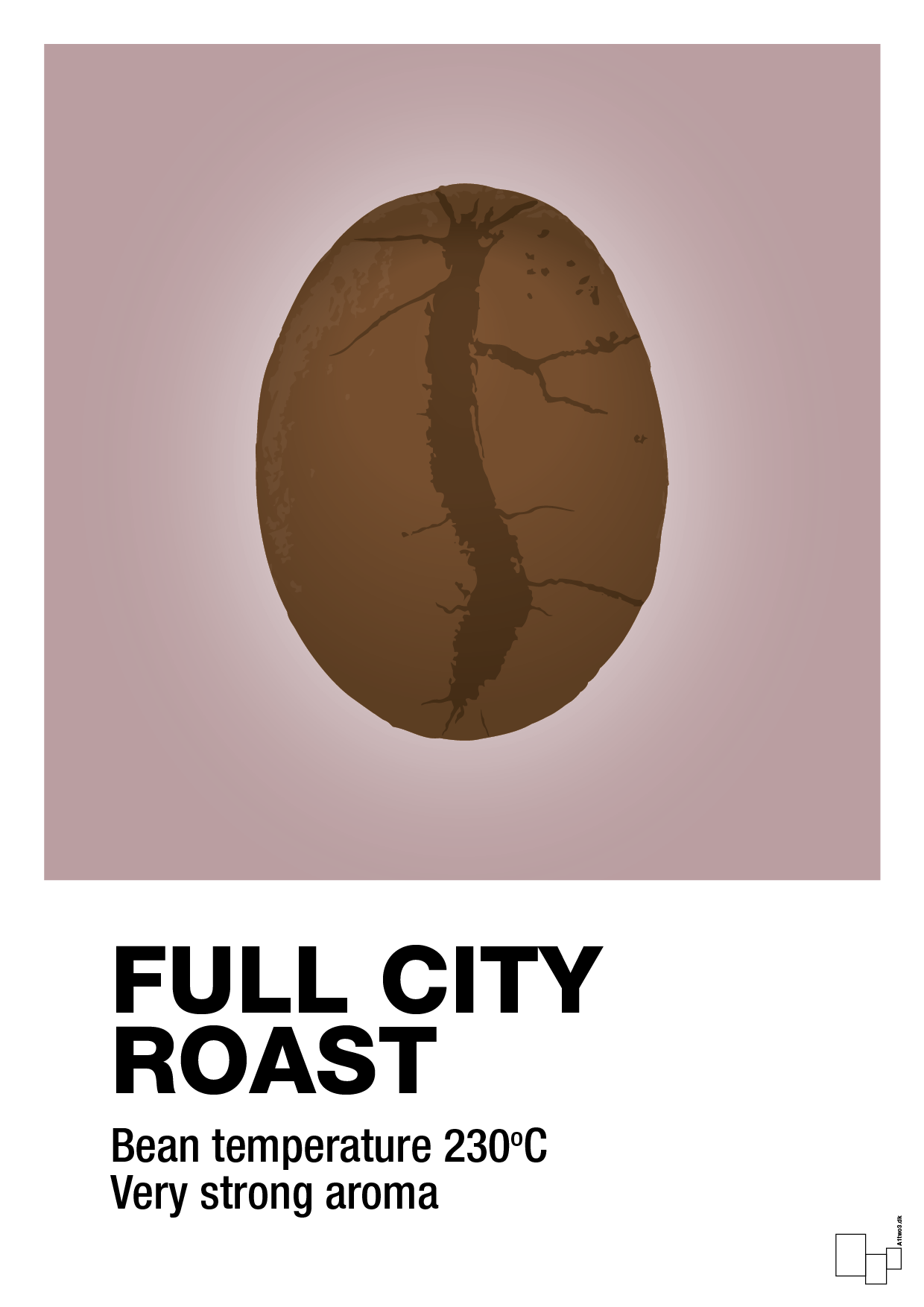 full city roast - Plakat med Mad & Drikke i Light Rose
