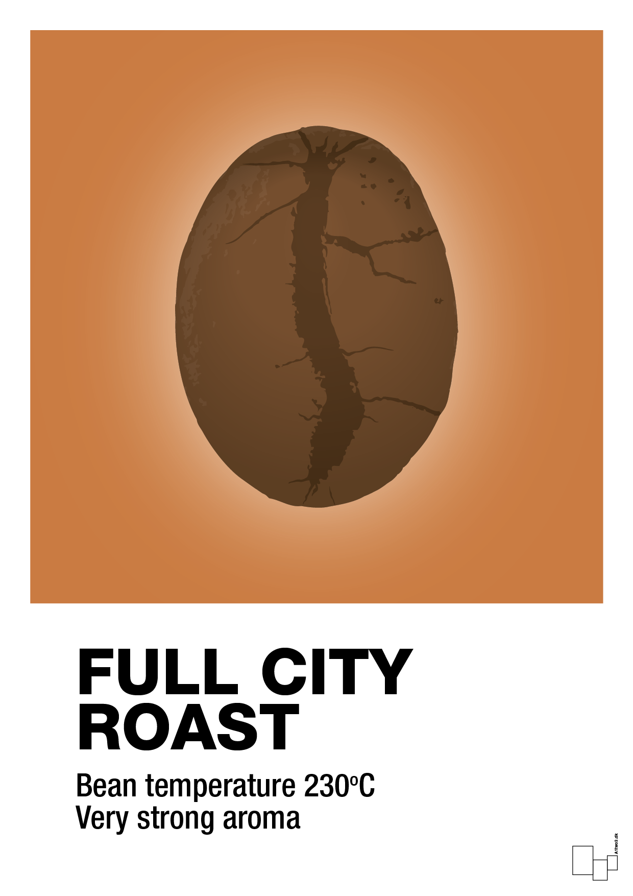 full city roast - Plakat med Mad & Drikke i Rumba Orange