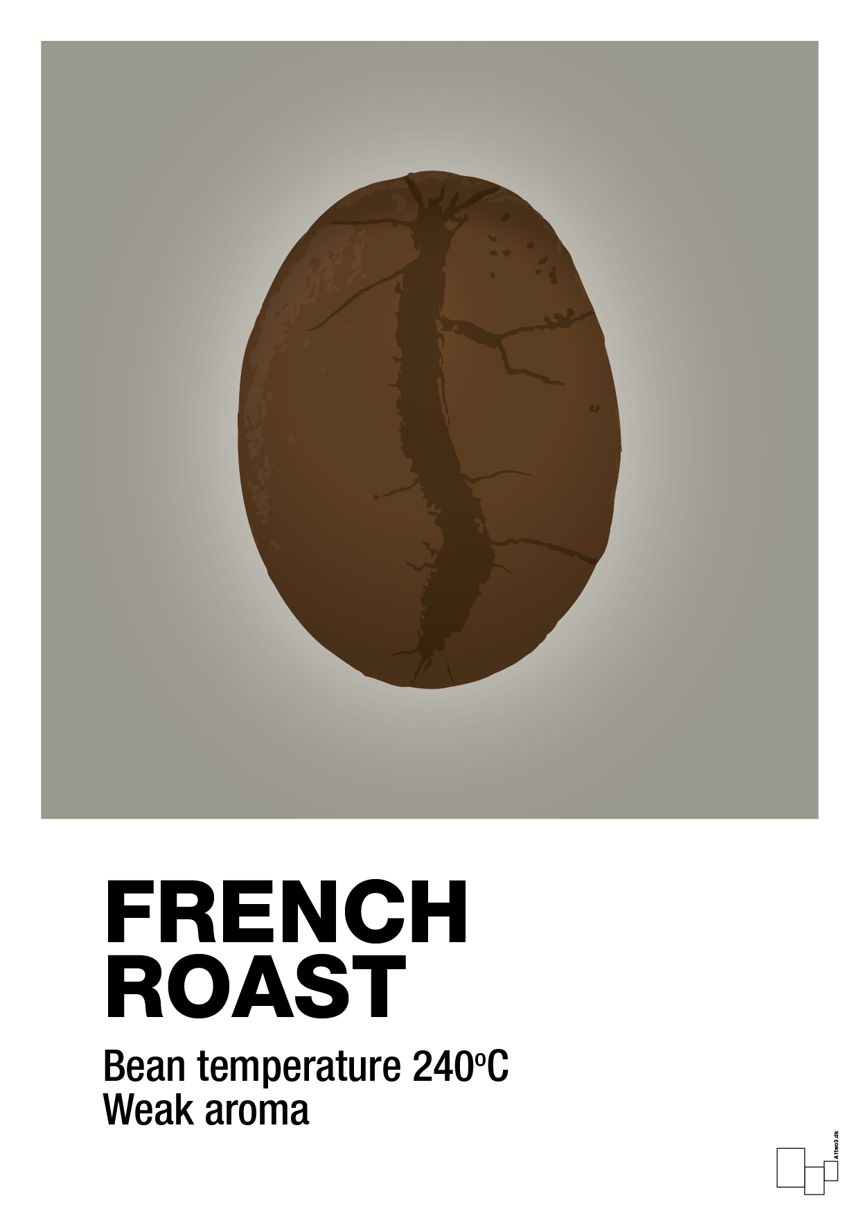 french roast - Plakat med Mad & Drikke i Battleship Gray