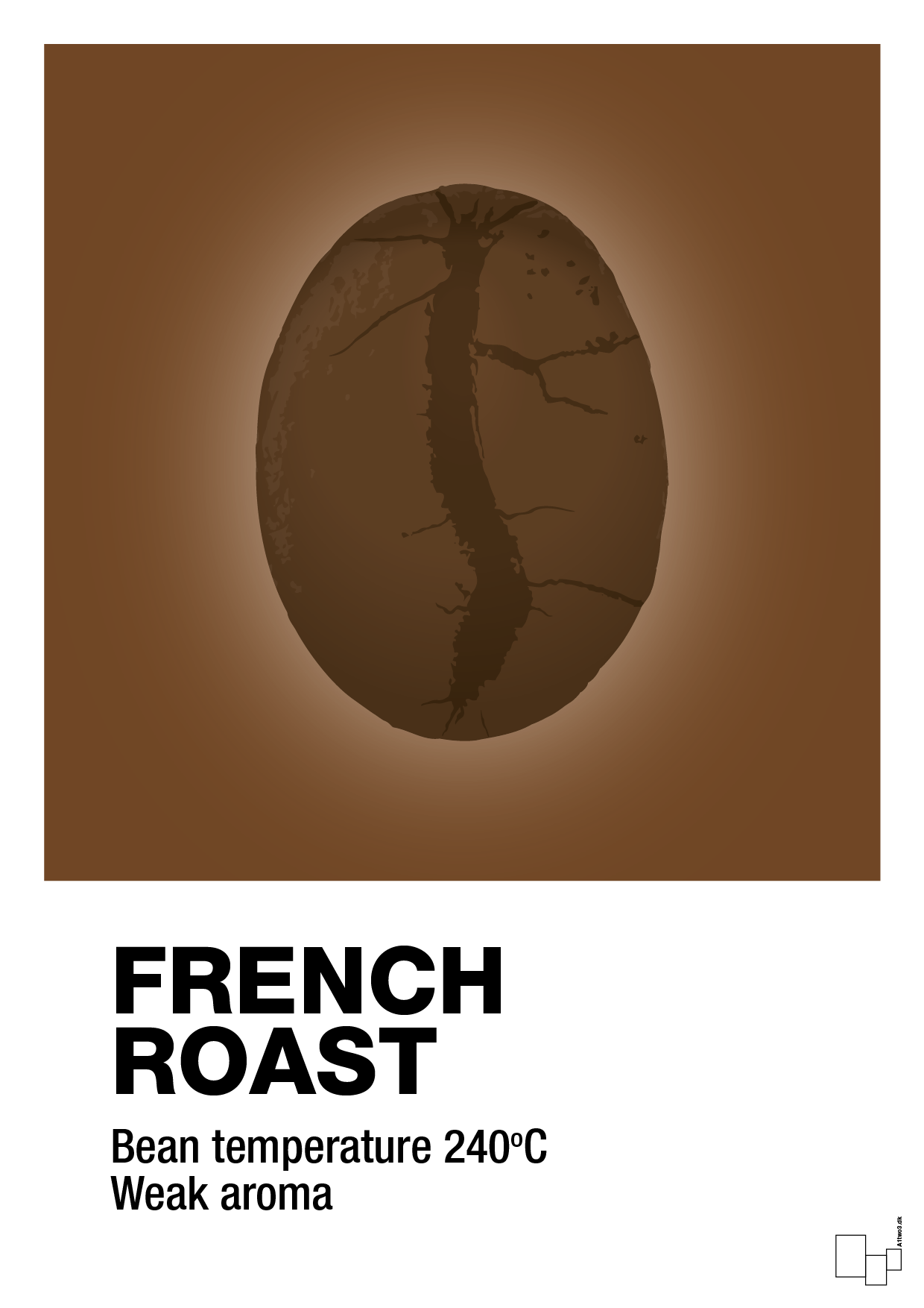 french roast - Plakat med Mad & Drikke i Dark Brown
