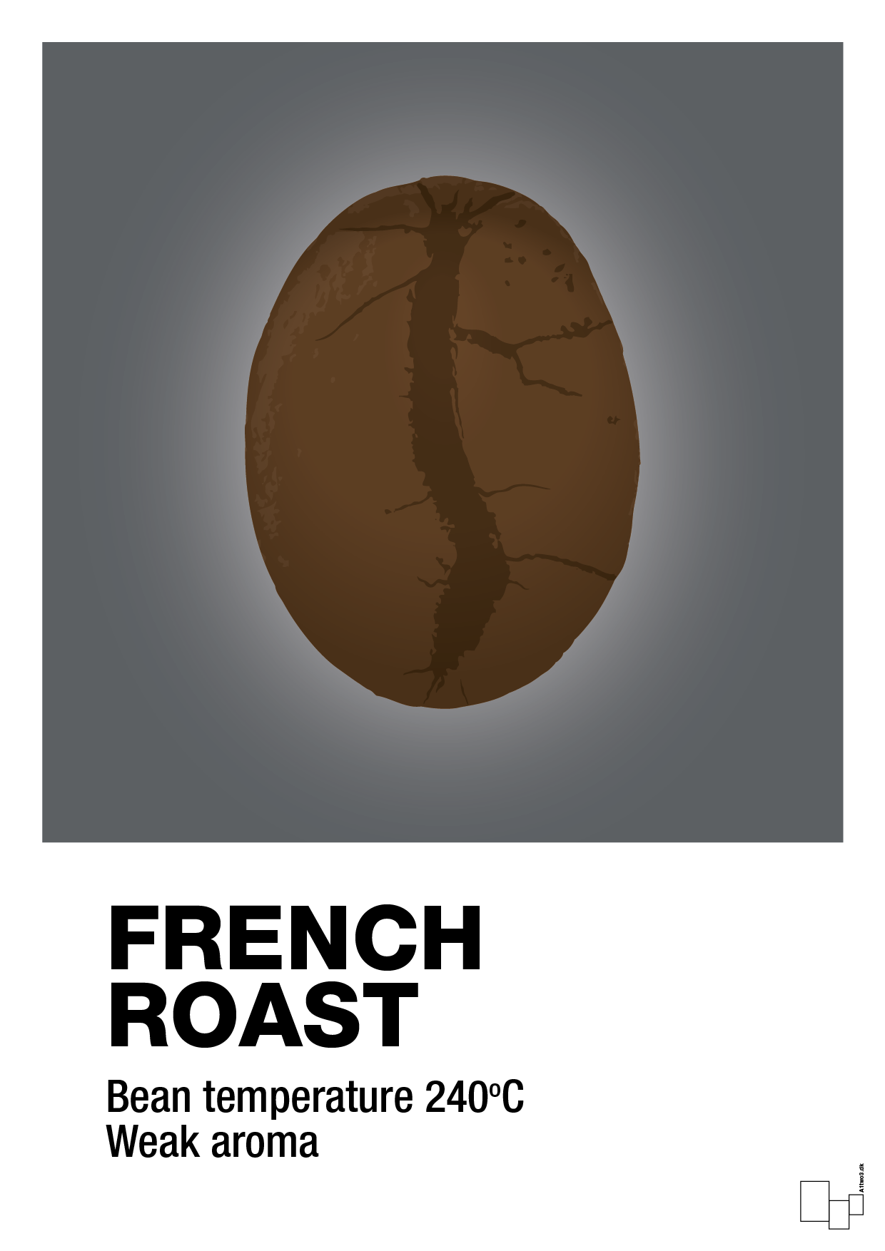 french roast - Plakat med Mad & Drikke i Graphic Charcoal
