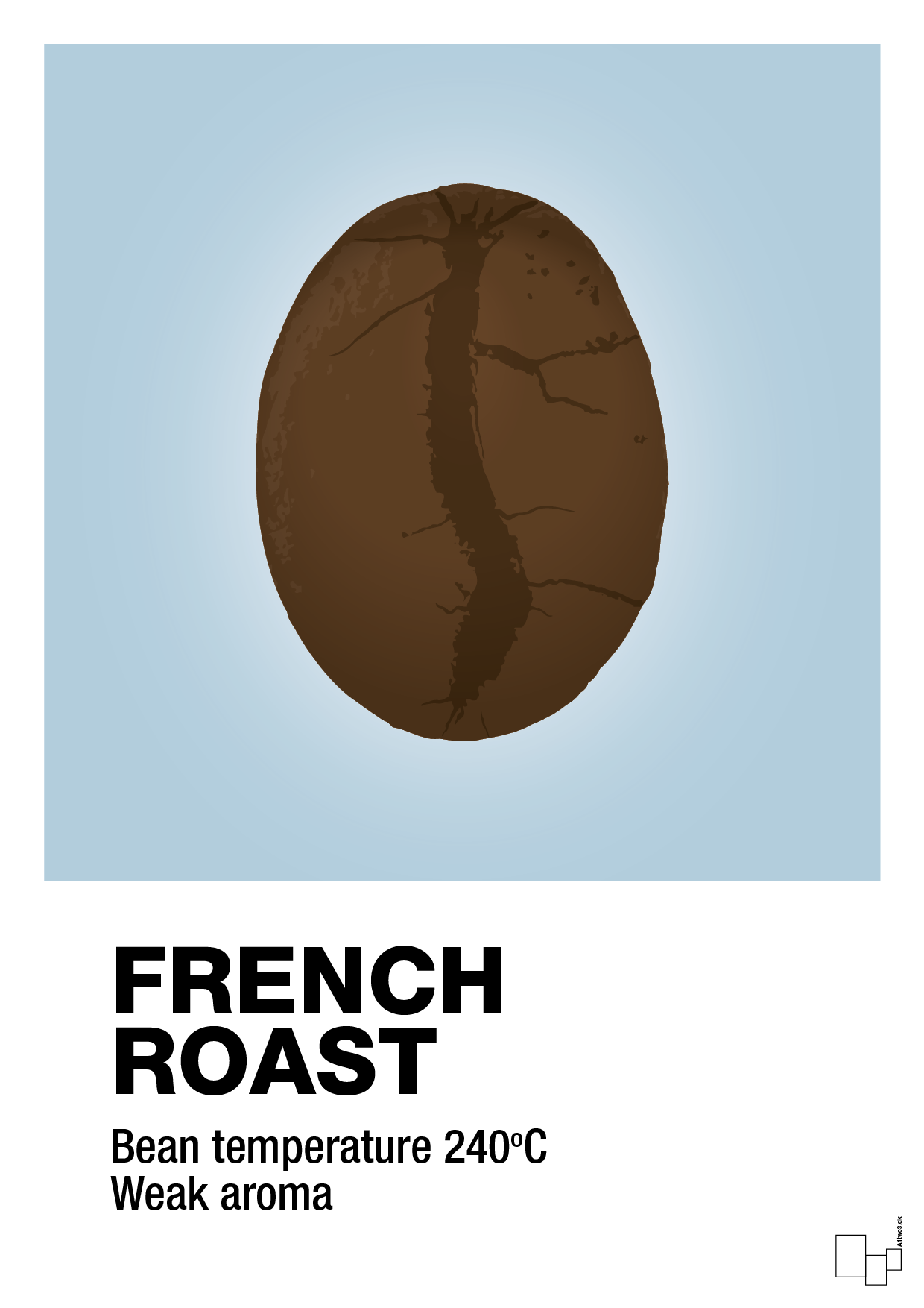 french roast - Plakat med Mad & Drikke i Heavenly Blue