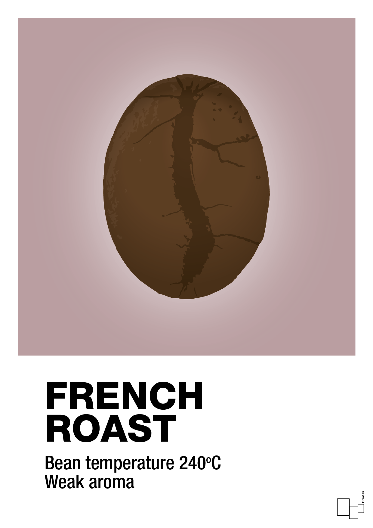 french roast - Plakat med Mad & Drikke i Light Rose