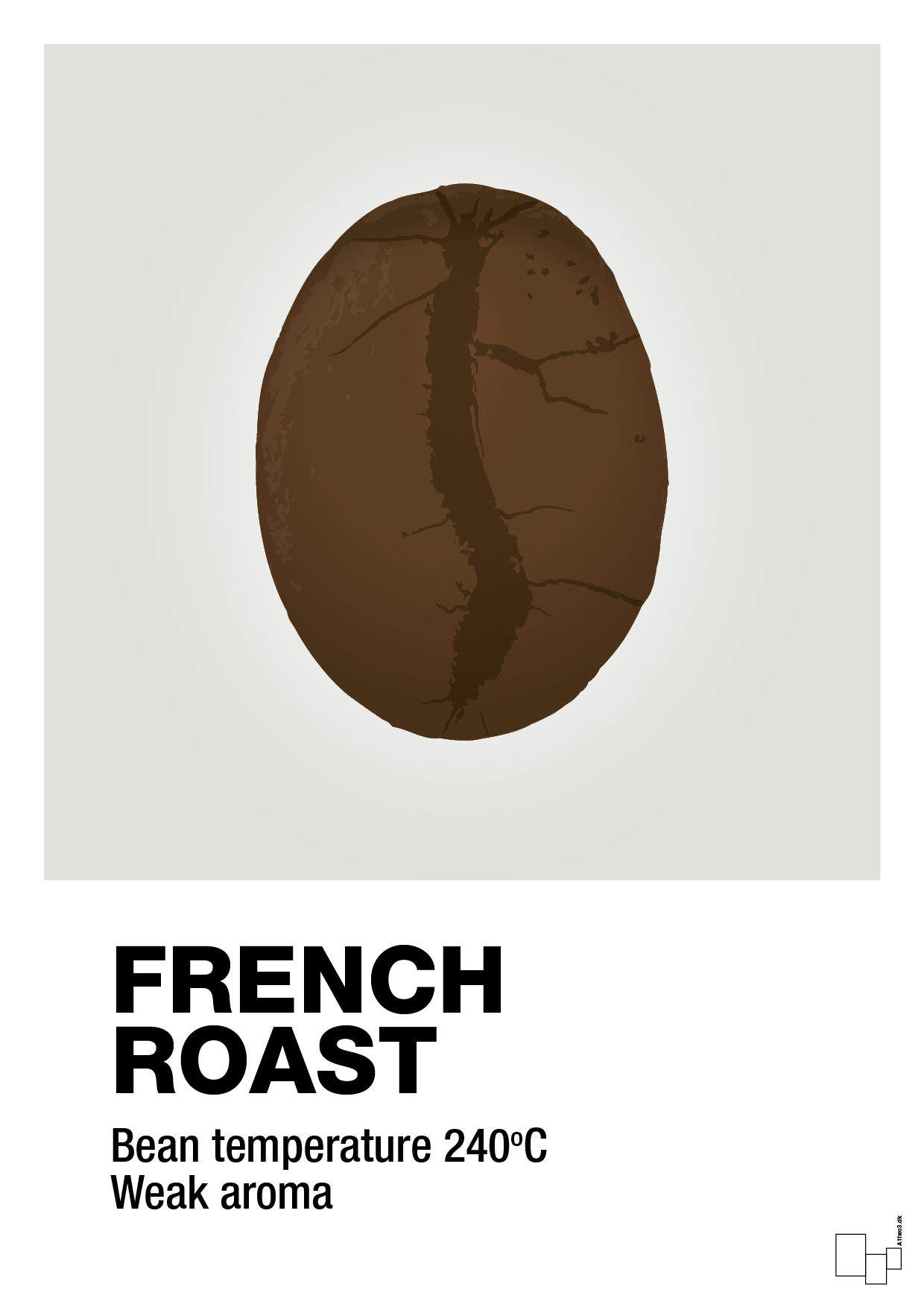 french roast - Plakat med Mad & Drikke i Painters White
