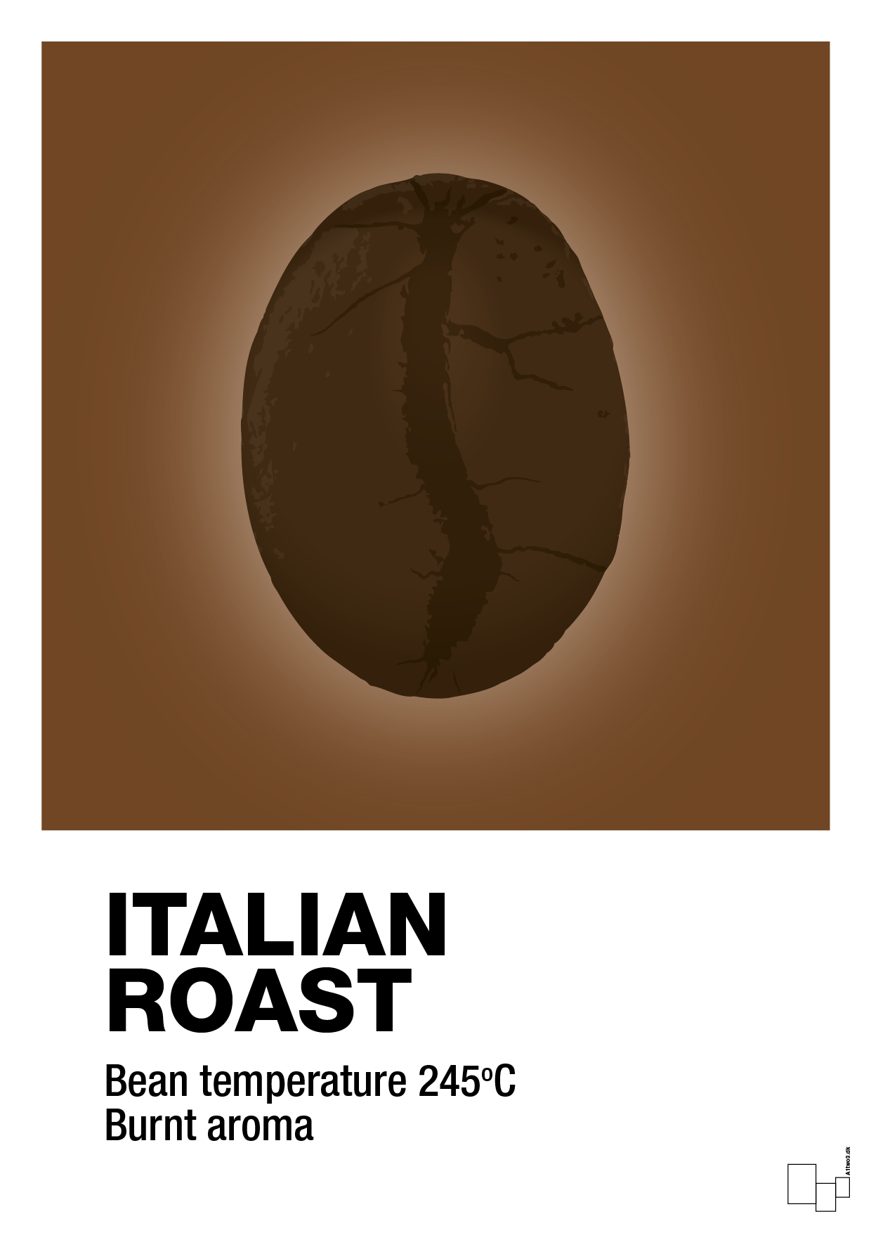 italian roast - Plakat med Mad & Drikke i Dark Brown