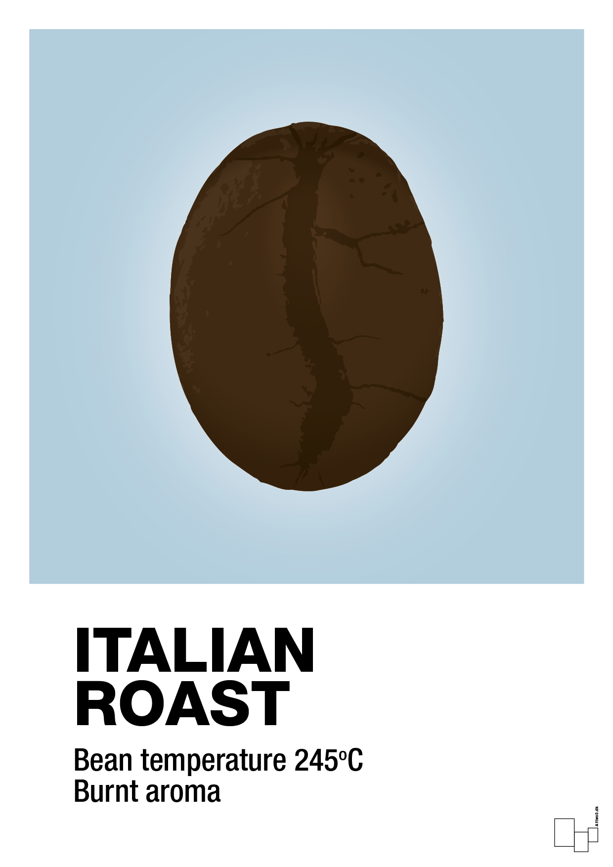 italian roast - Plakat med Mad & Drikke i Heavenly Blue