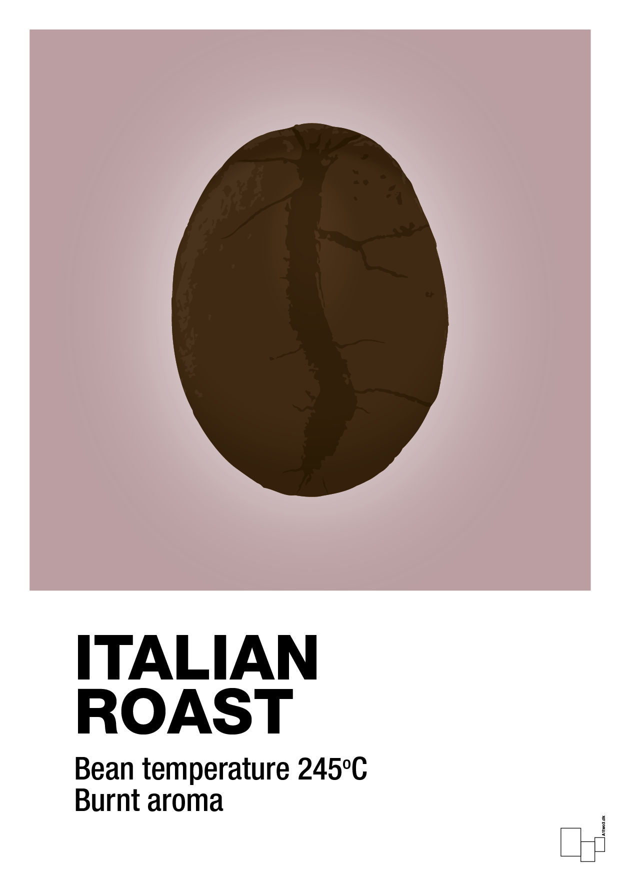 italian roast - Plakat med Mad & Drikke i Light Rose
