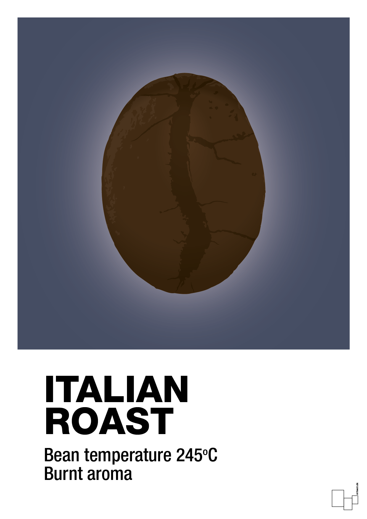 italian roast - Plakat med Mad & Drikke i Petrol