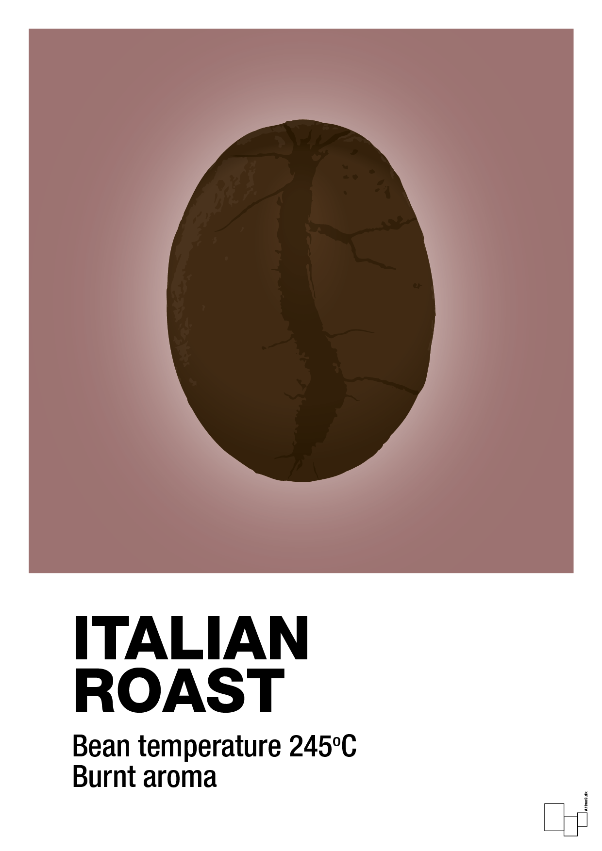 italian roast - Plakat med Mad & Drikke i Plum