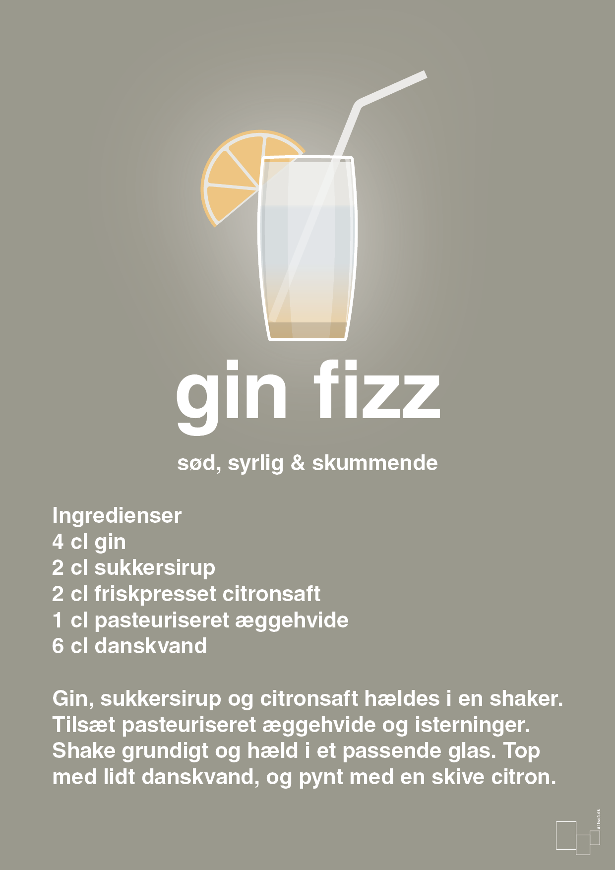 plakat: gin fizz
