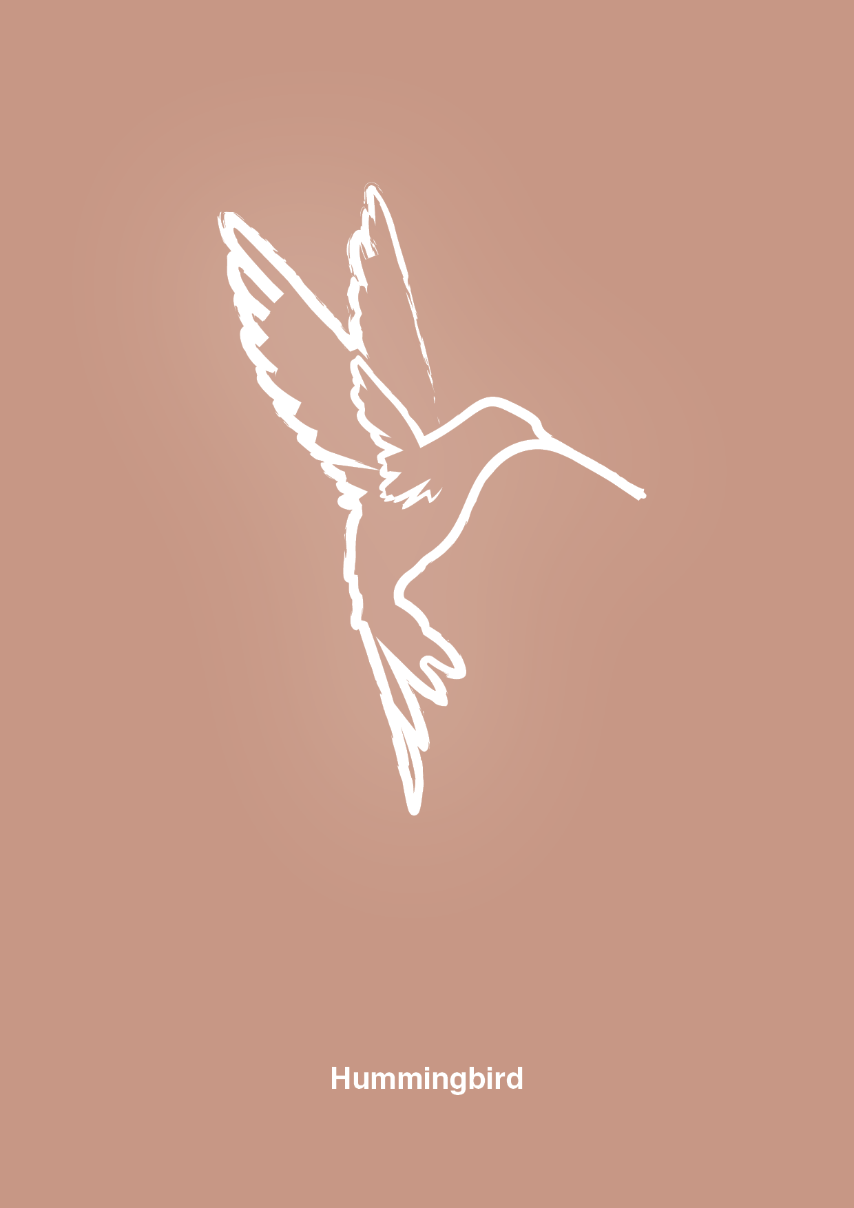 kolibri - Plakat med Grafik i Powder