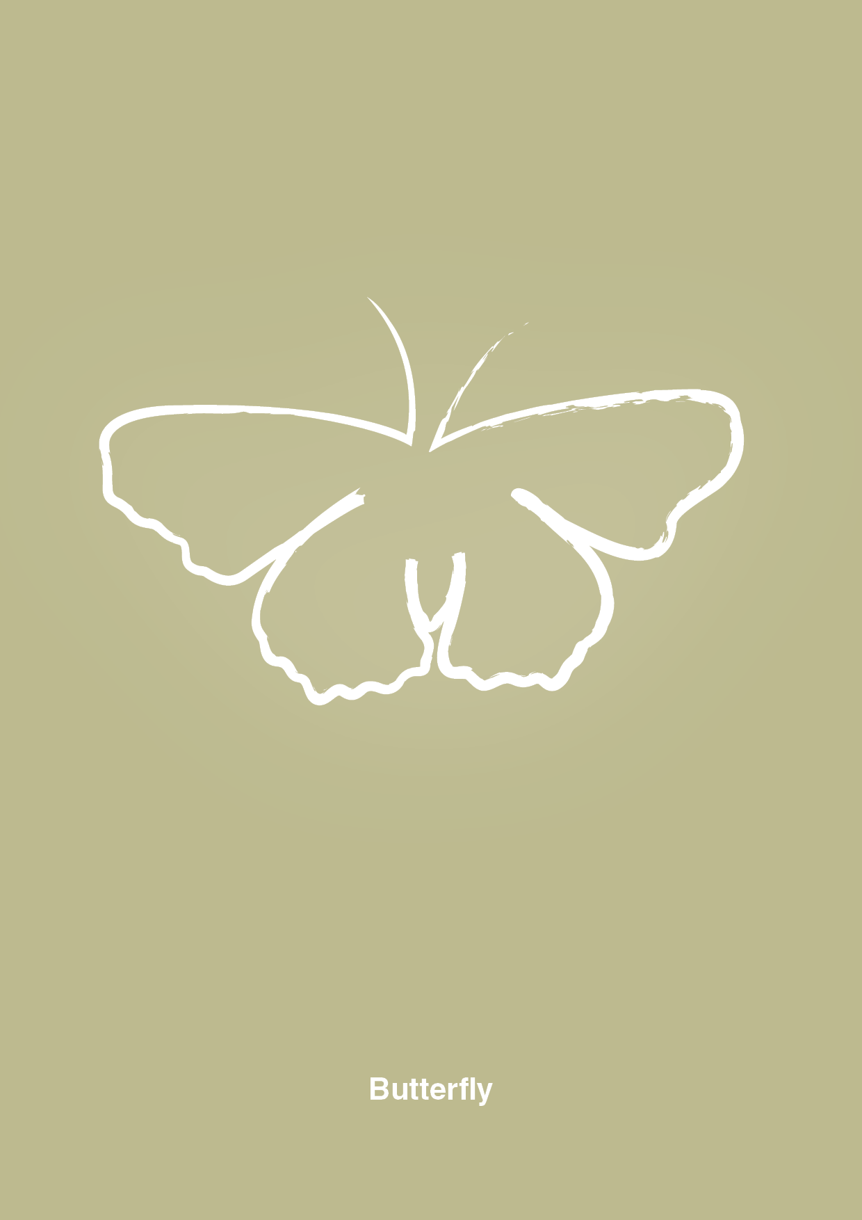 sommerfugl - Plakat med Grafik i Back to Nature
