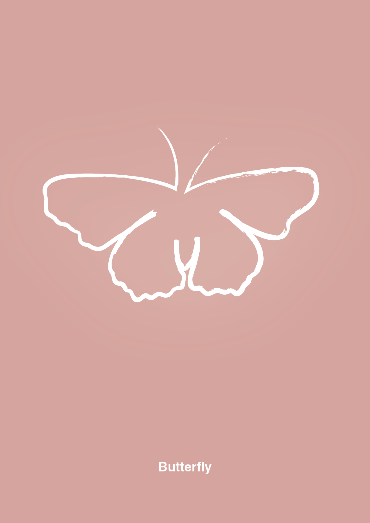 sommerfugl - Plakat med Grafik i Bubble Shell