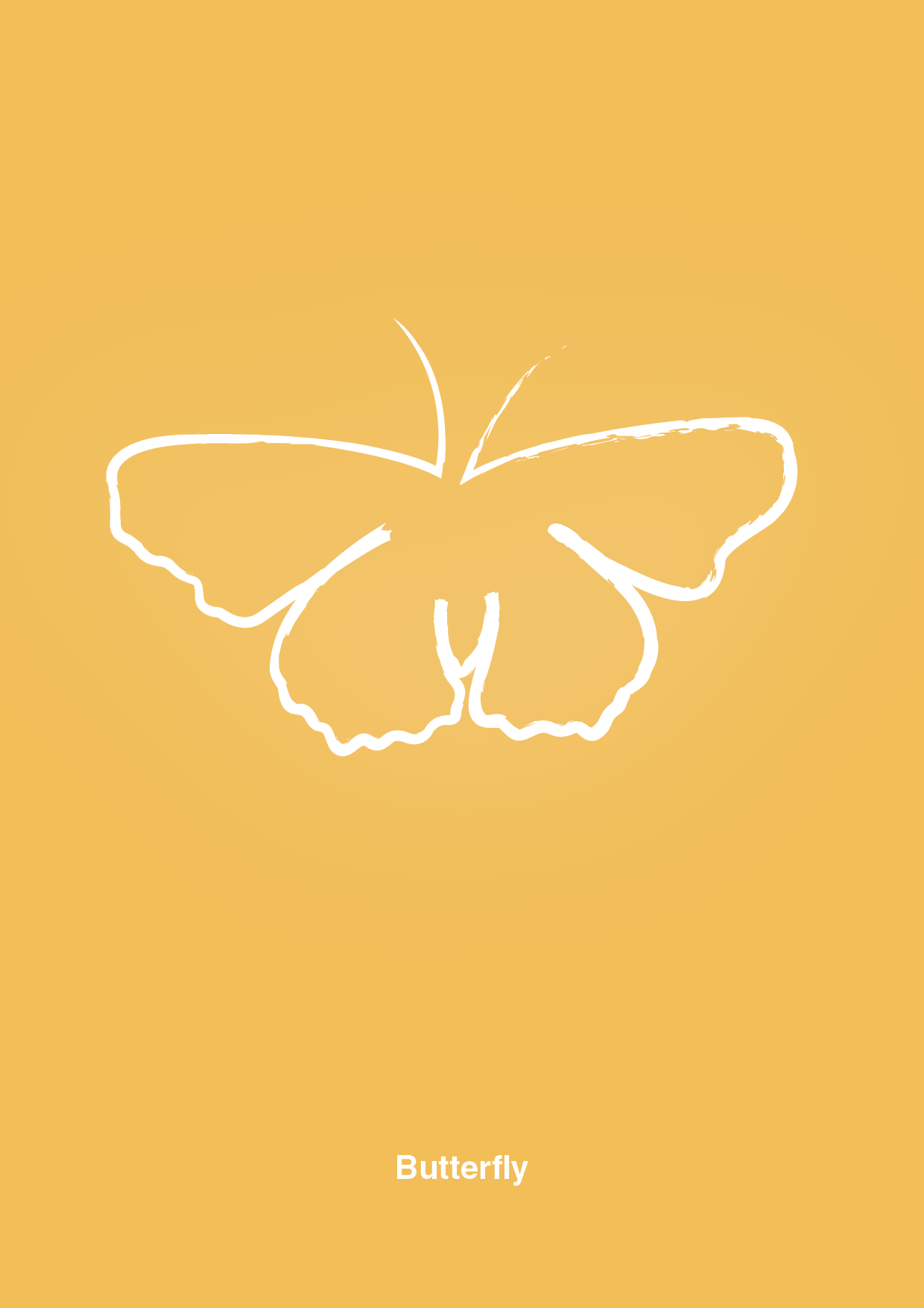 sommerfugl - Plakat med Grafik i Honeycomb
