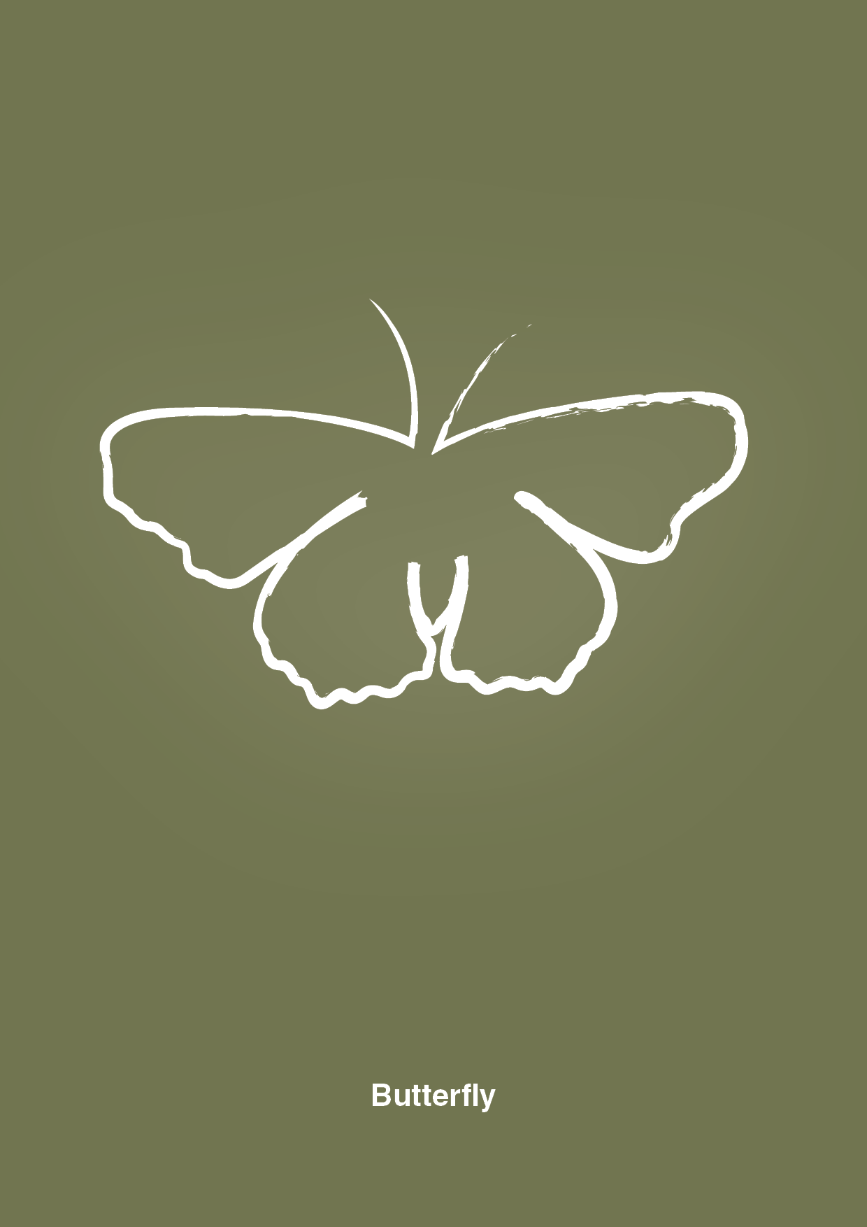 sommerfugl - Plakat med Grafik i Secret Meadow