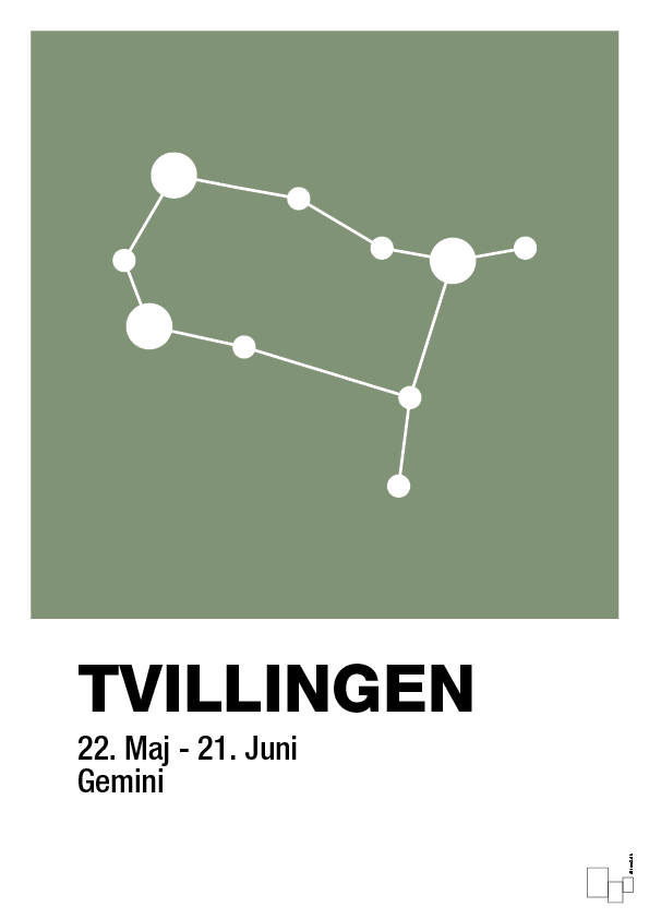 stjernebillede tvillingen - Plakat med Videnskab i Jade