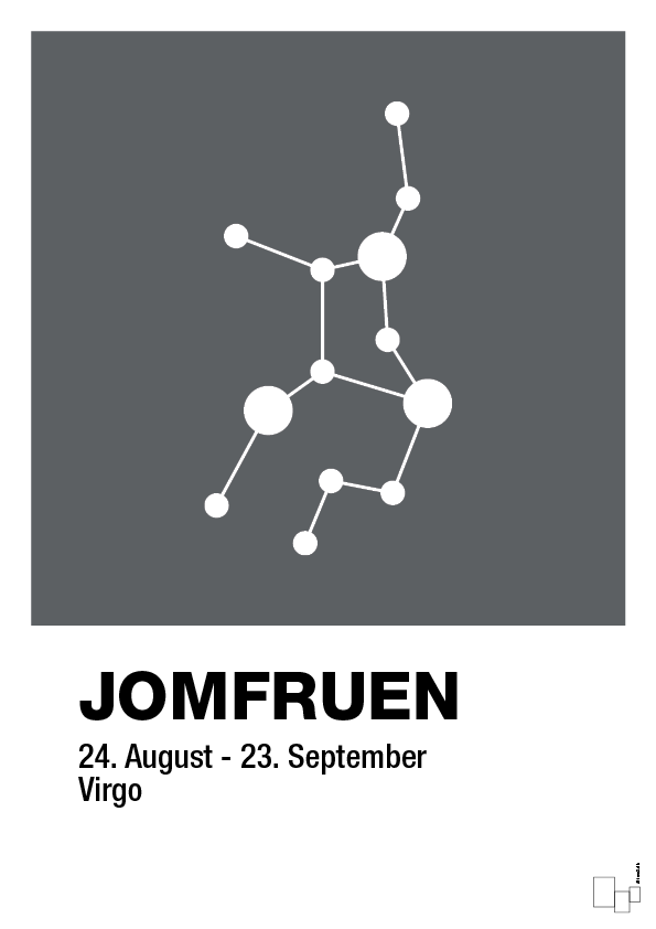 stjernebillede jomfruen - Plakat med Videnskab i Graphic Charcoal