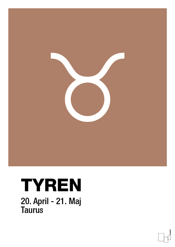 stjernesymbol tyren - Plakat med Videnskab i Cider Spice