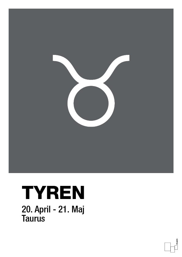 stjernesymbol tyren - Plakat med Videnskab i Graphic Charcoal