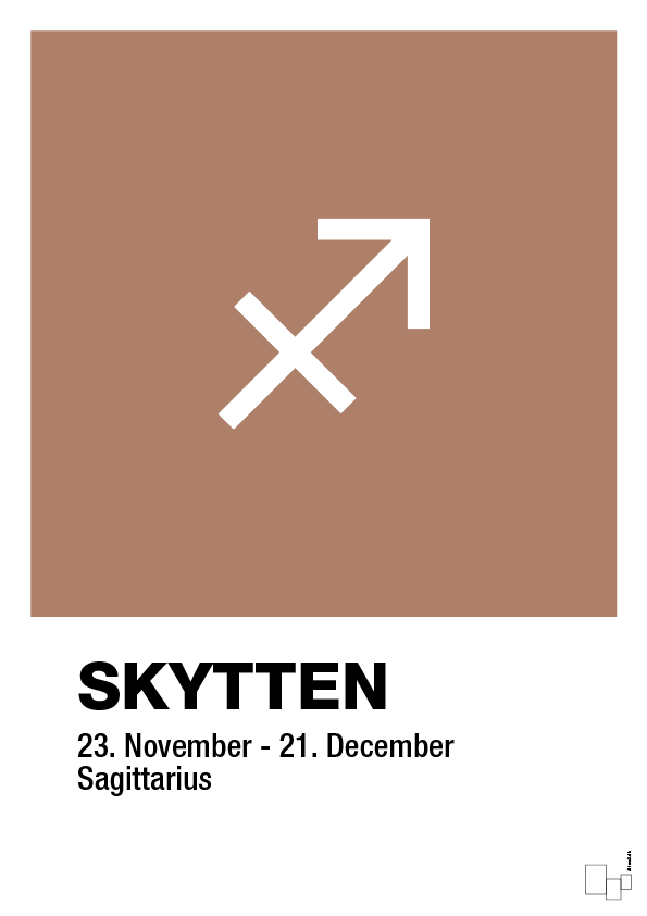 stjernesymbol skytten - Plakat med Videnskab i Cider Spice