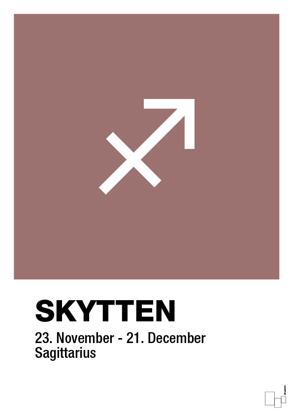 stjernesymbol skytten - Plakat med Videnskab i Plum