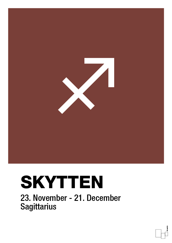 stjernesymbol skytten - Plakat med Videnskab i Red Pepper