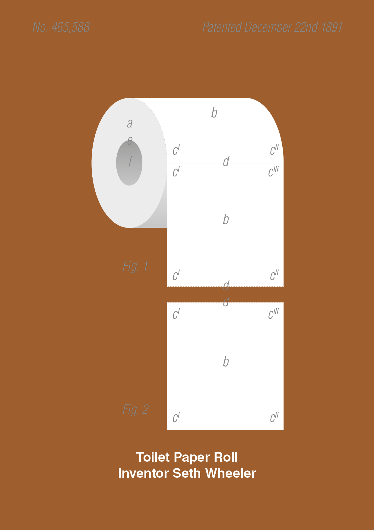 toiletpapir - Plakat med Grafik i Cognac