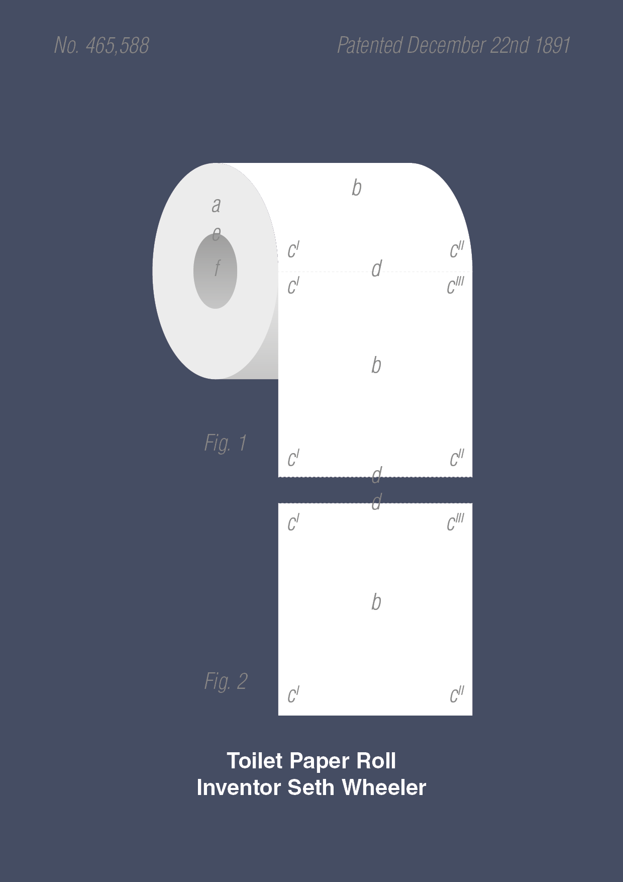 toiletpapir - Plakat med Grafik i Petrol