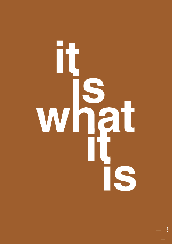 it is what it is - Plakat med Ordsprog i Cognac