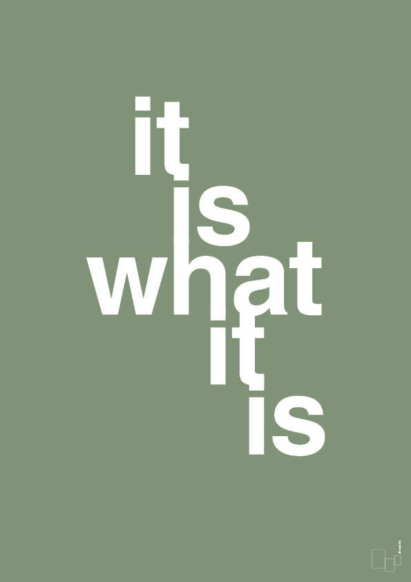 it is what it is - Plakat med Ordsprog i Jade