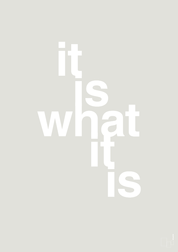 it is what it is - Plakat med Ordsprog i Painters White