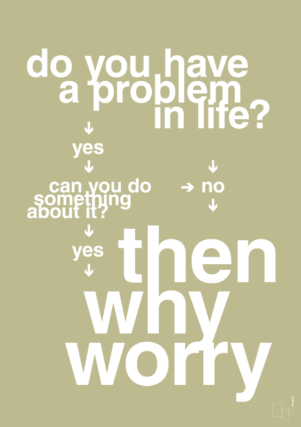 why worry - Plakat med Grafik i Back to Nature