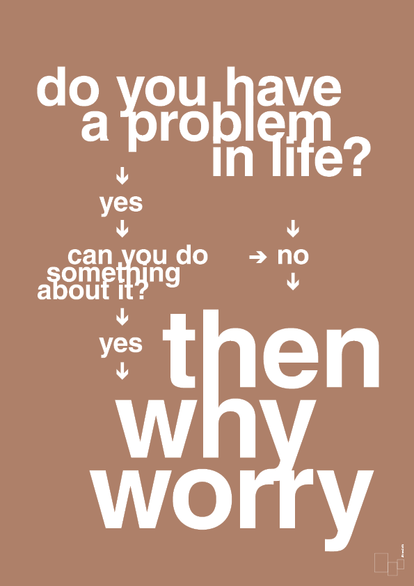 why worry - Plakat med Grafik i Cider Spice