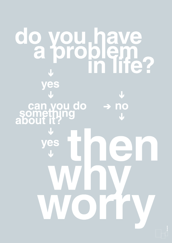 why worry - Plakat med Grafik i Light Drizzle
