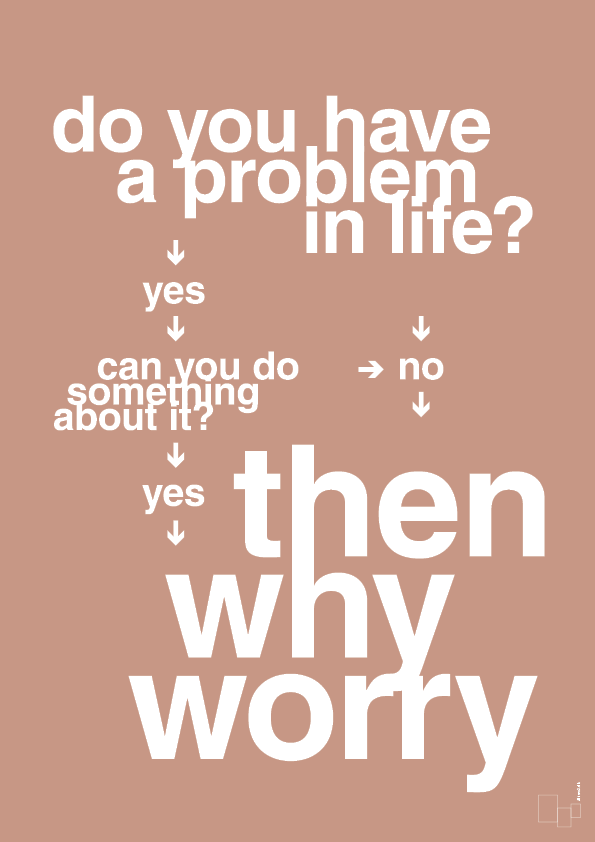 why worry - Plakat med Grafik i Powder