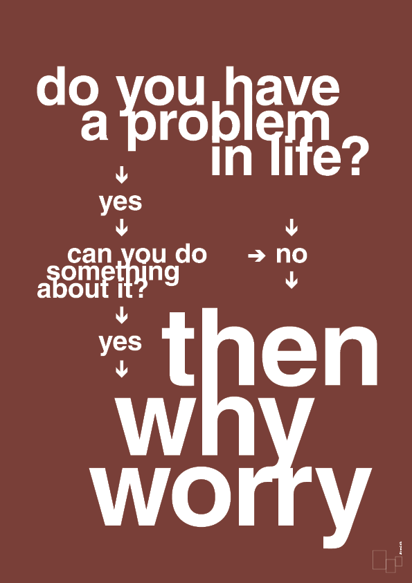 why worry - Plakat med Grafik i Red Pepper