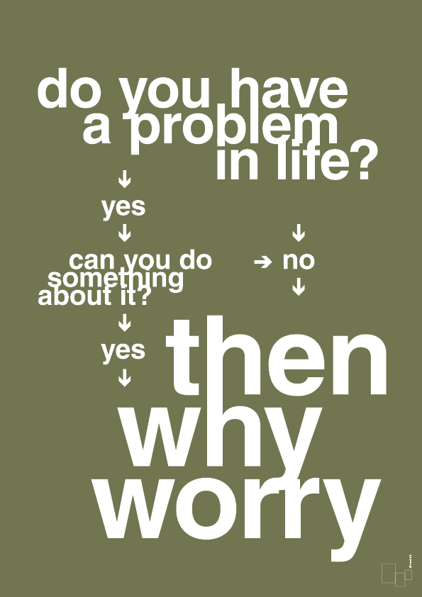 why worry - Plakat med Grafik i Secret Meadow