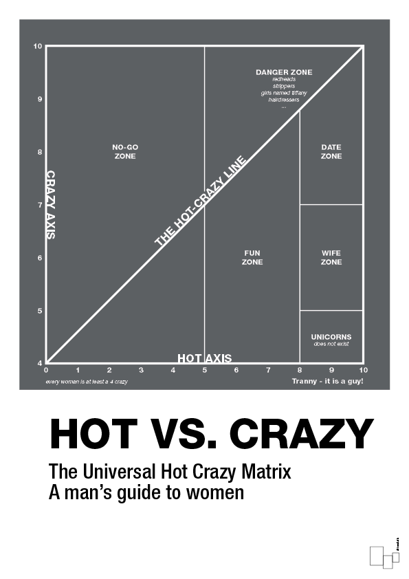 hot crazy matrix - Plakat med Grafik i Graphic Charcoal