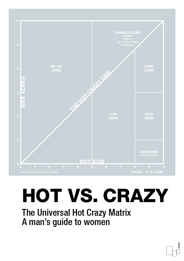 hot crazy matrix - Plakat med Grafik i Light Drizzle