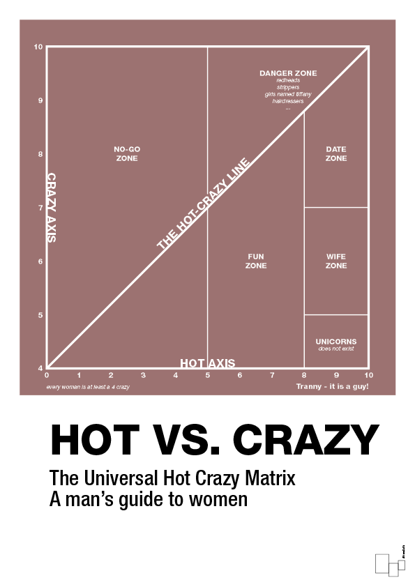 hot crazy matrix - Plakat med Grafik i Plum